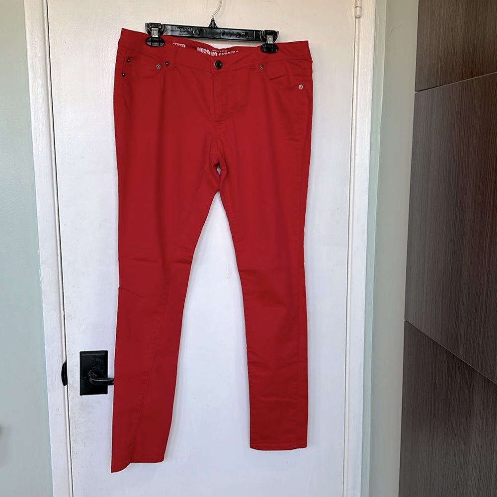 Mossimo red skinny pants